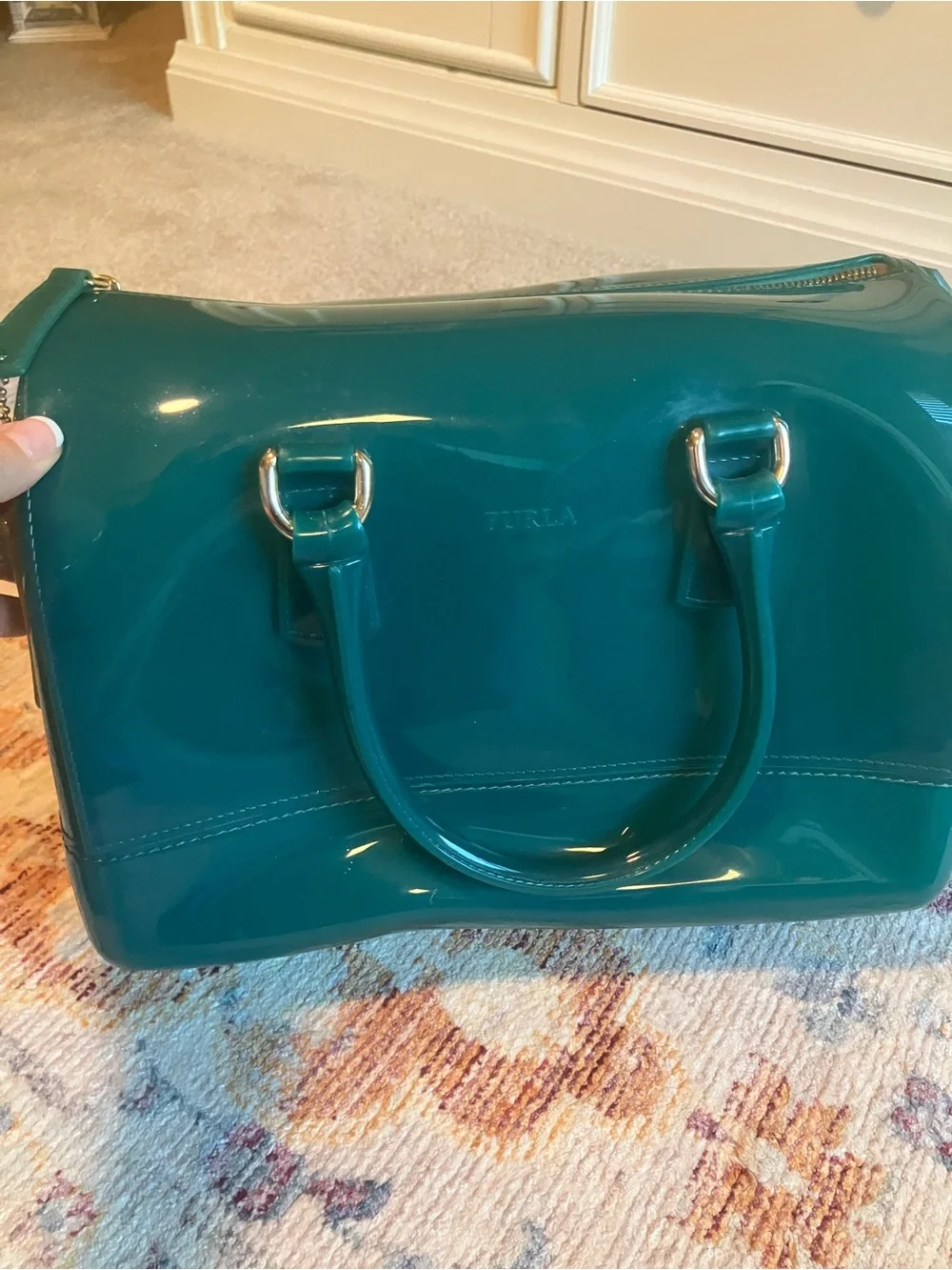 Furla Candy Teal Dome Satchel